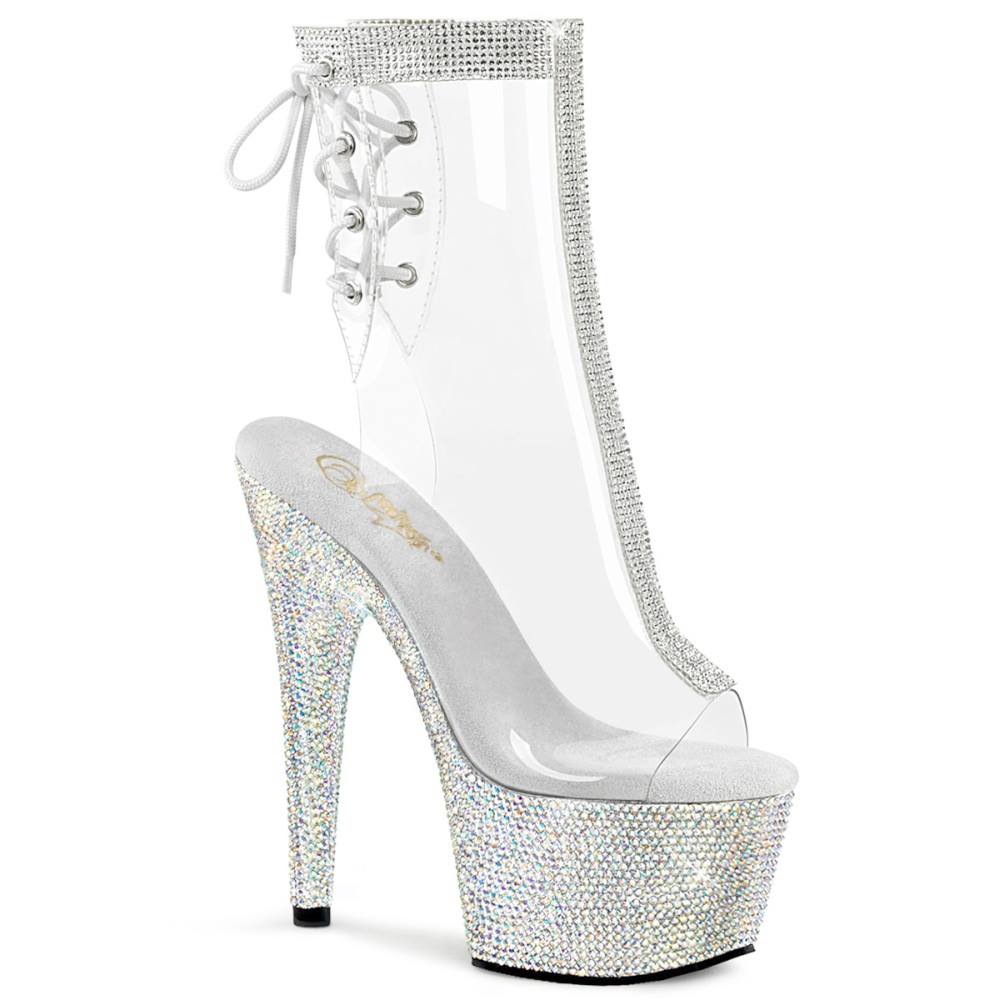 Pleaser - BEJEWELED1018C2RS Bottes de plateforme, Pole dance chaussures - Chaussures de pole dance - Blanc Product image